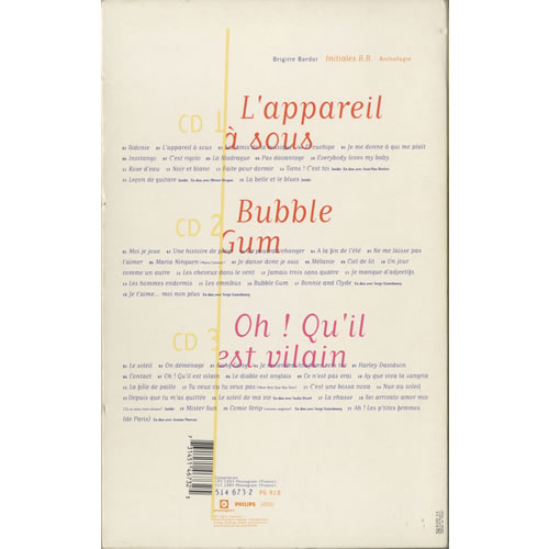 Brigitte Bardot Initiales B.B. Japanese 3-CD album set (Triple CD